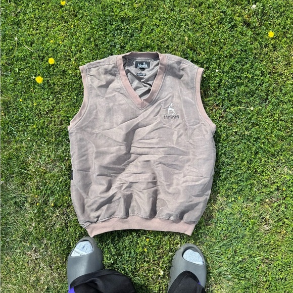 Y2K Ashworth Windbreaker Gold Vest NWOT - Picture 1 of 3